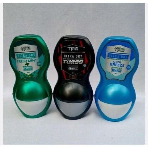 TAG Ultra Dry 3-in-1 Roll-On Deodorant Set for men (50ml Each)