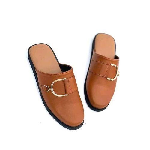 Men's Unique Half Shoe -Brown
