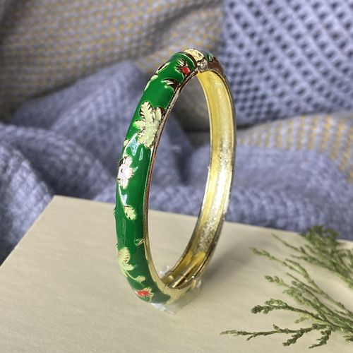 Chinese landscape cloisonné bracelet, Palace Museum retro bracelet, enamel color
