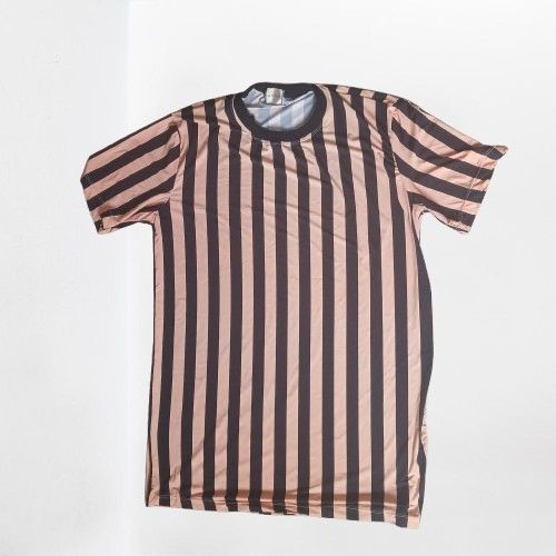 Ladies beautiful pink and black stripes polo dress