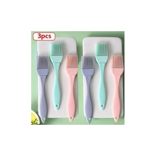 3pcs Silicone Barbeque Brush Cooking BBQ Heat Resistant Oil Brushes Kitchen Supplies Bar Cake Baking Tools Utensil Supplies