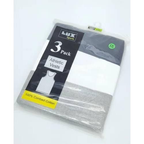Premium Quality 3 in 1 Singlets White, Ash and Black