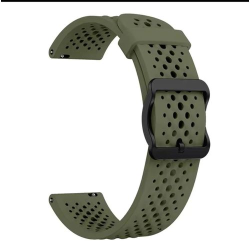 Smart watch Strap silicone band multiple dots 22MM for Samsung, oraimo itel , infinix .Tecno Samsung watch etc pine-green