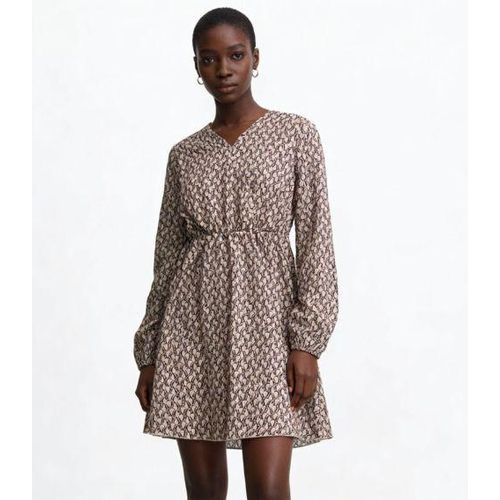 V-neck long-sleeve floral print dress 2957880 M