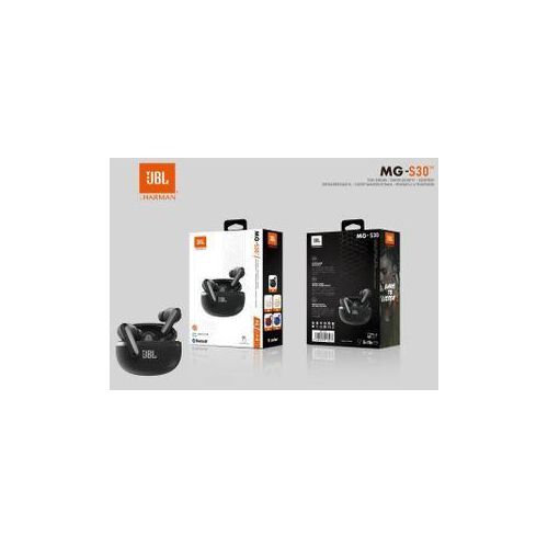 JBL MG-S30 TWS Fingerprint Earbuds - Noise Cancellations Earphone, Personalized Spatial Audio, Sweat and Water Resistant Earpodz - ( Black )
