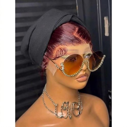 Gele Glueless Frontal Band wine