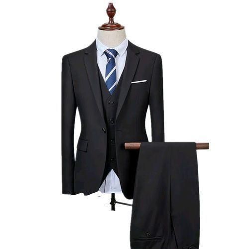 Turkish Black Men Executive Three Piece Suit