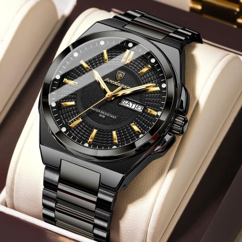 Super Elegance Sophisticated Analogue Designer Black Wristwatch