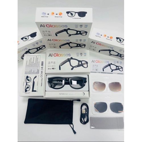 AIMB-G2 Pro AI Smart Glasses – 8MP HD Camera, AI Translation, Image Recognition, Bluetooth, WiFi and 3 Lenses - See Smarter, Capture More & Stay Connected.