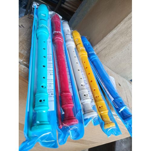 Musical flute with whistle mouthpiece for adults and children - Cream colour/ 1 Piece