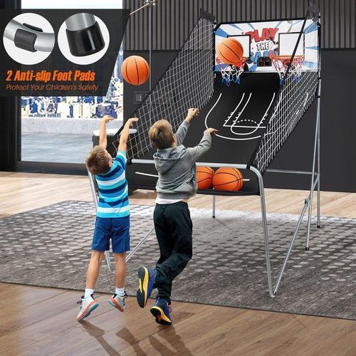 Luxry Basketball Stand Two-Person Game,Elecronic Shooting Machine With 5 Basketball And Pump.