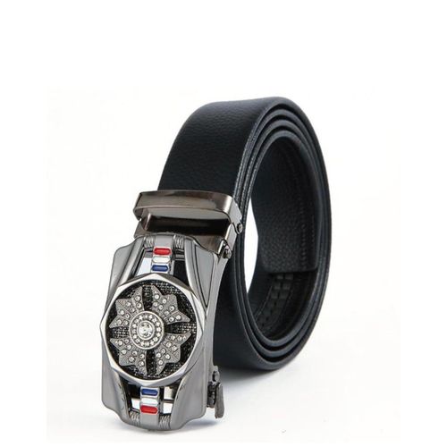 GENUINE LEATHER BELT ROTATING AUTOMATIC BUCKLE LEATHER BELT