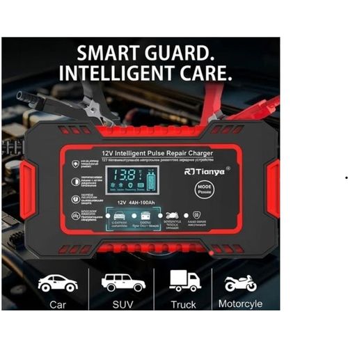 Heavy Duty 12V/6A Intelligent Car Battery Charger with Pulse Repair Technology & Fast Charging System Designed for Mechanics & Everyday Drivers High efficiency CAR battery charger, quick charge battery device, Automatic Battery Charger 12V/6Amp