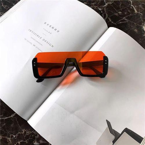 Red Retro Half Frame Glasses For Ladies with free case