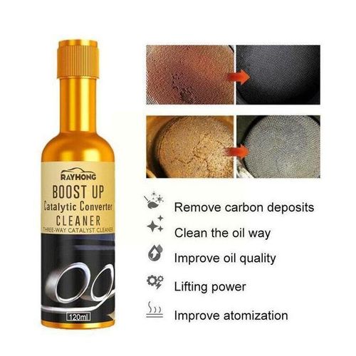 Engine Catalytic Converter Cleaner Reduces Consumption, Catalytic Converter Cleaner, Catalyst Converter Cleaning Agent, Removing Dust Stain Reduces Fu*ls Consumption - BoostUp Car Engine Catalytic Converter Cleaner 120ml