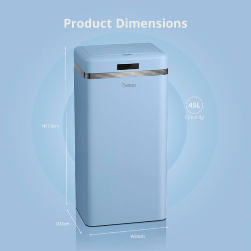 Retro 45L motion detection sensor bin
